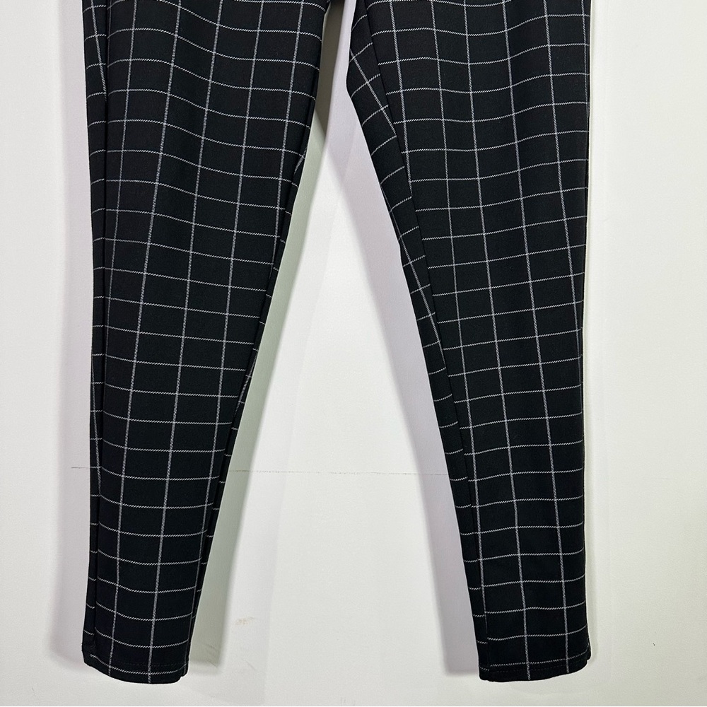 Kay Unger NY Black White Windowpane Plaid High Rise Legging - Picture 3 of 6